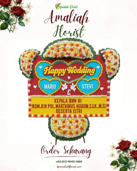Papan Bunga Pernikahan Kedaung Baru